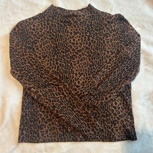 Jones New York Animal Print Long Sleeve Top